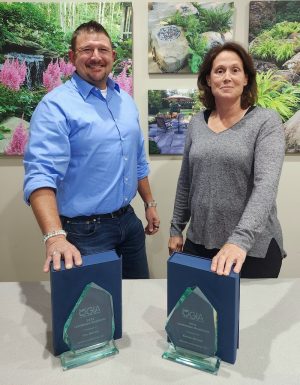 Lifestyle Landscaping team members Tim and Karen were voted Ohio Green Industry Association's (OGIA) 2022 and 2023 Landscape Employees of the Year!