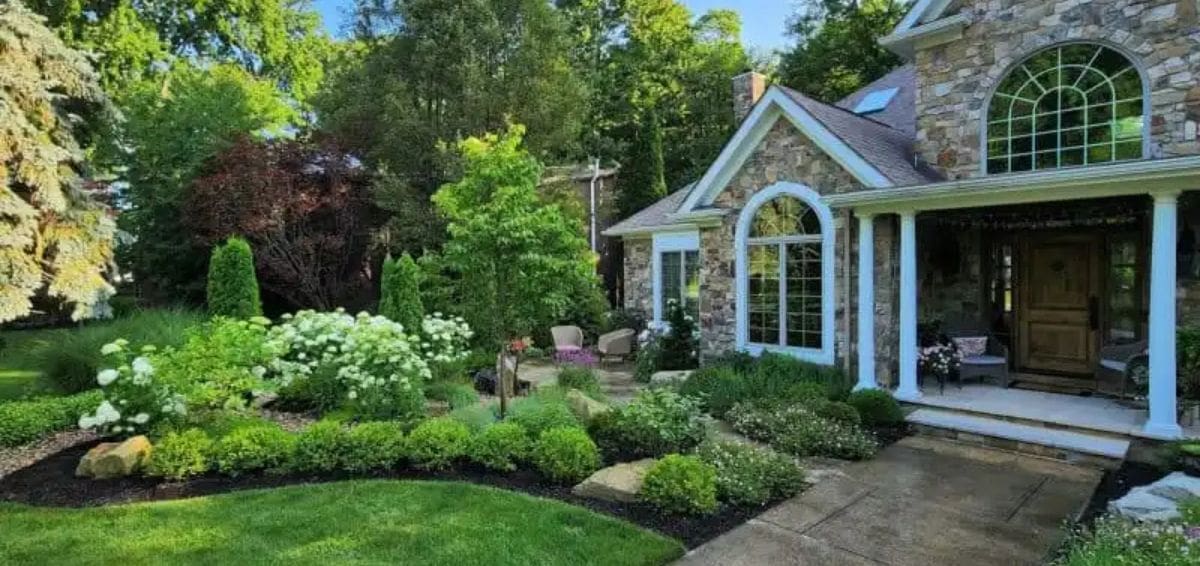 landscaped front garden