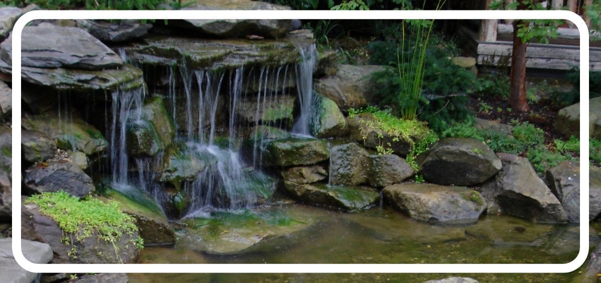 natural stone water feature
