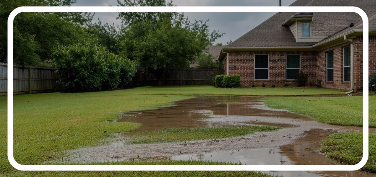 flooded lawn
