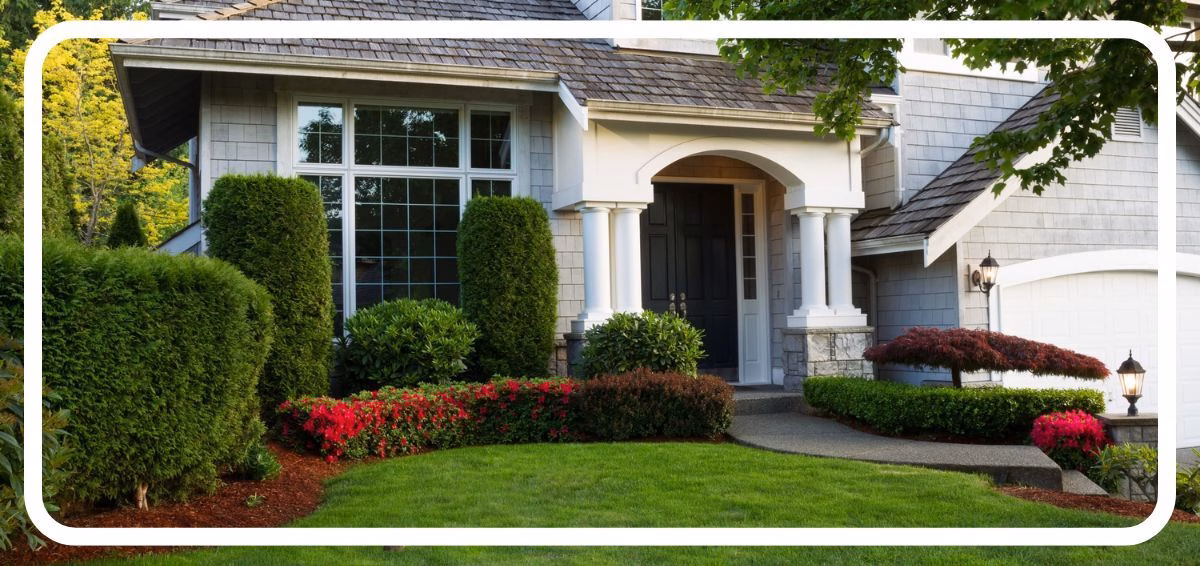 Front Yard Landscaping front yard landscaping with neatly trimmed hedges