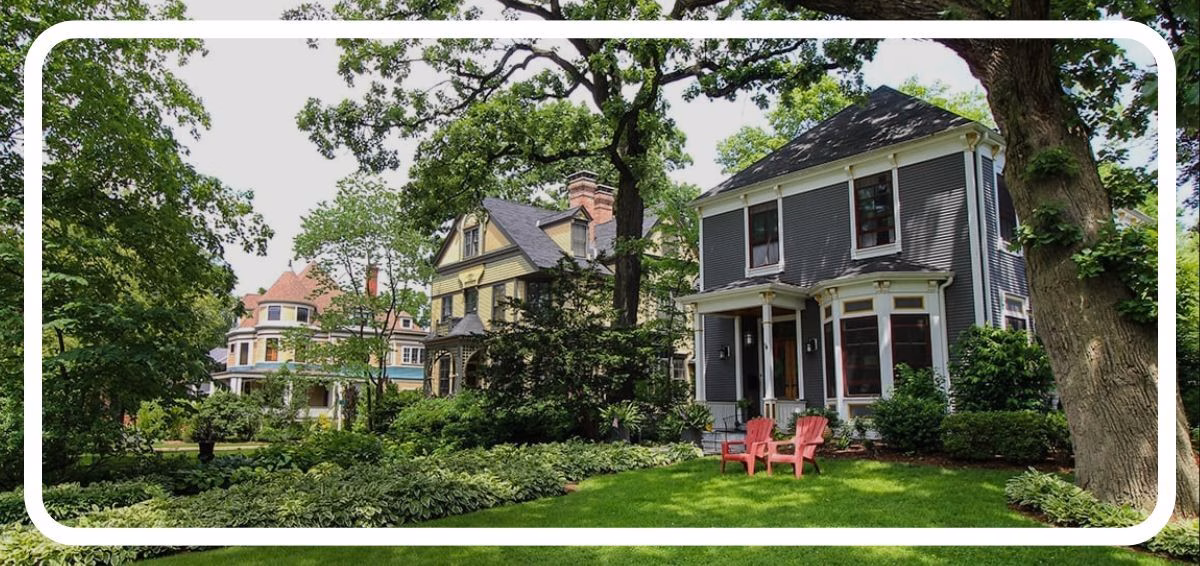 Well Maintained Yard well-maintained front yard with mature trees